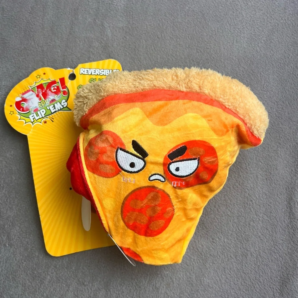 Reversible OMG Surprise Watermelon Pizza Dog Toy - Picture 2 of 5